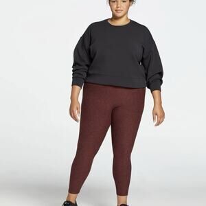 NWT CALIA Women's Lustralux HR Core 7/8 Tight Leggings 3X New Maroon Yoga